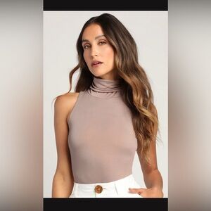 Lulu's Soft Pink Turtleneck Top